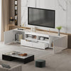 200cm Modern All High Gloss TV Stand Cabinet with Lights for 65 - 90 inch TV's