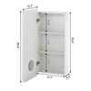 Bathroom Cabinet Wall Mounted Mirror Door Storage Cosmetic Make-up Magnifier