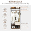 Industrial Clothes Rail Coat Stand Garment Rack Open Wardrobe w/ 3 Shelf