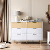White Chest of 6 Drawers Storage Cabinet Display Sideboard Living Room Bedroom