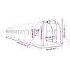 Greenhouse with Steel Frame Green 28 m² 14x2x2 m