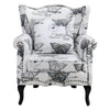 Butterfly Wing Back Upholstered Velvet Armchair Accent Chair Lounge Sofa Seat