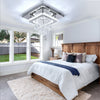 30CM Modern LED Crystal Ceiling Light Square Minimalist Lamp Living Room Zndpeah