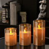 3 OR 5PCS LED Flameless Candles Remote Flickering Pillar Timer Battery Operated