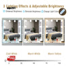 White Dressing Table with Large Mirror 3 Drawers Stool Makeup Desk Vanity Set