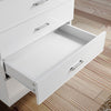 Bedroom White Chest of 4 Drawers High Gloss Bedside Cabinet with RGB LED Lights