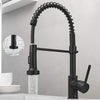 Monobloc Black Kitchen Sink Mixer Taps with Pull Out Hose Spray Single Lever Tap