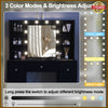 Dressing Table With Led Mirror 7 Drawers Makeup Desk Vanity Table Lights Black
