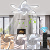 6 Speed Large LED Ceiling Fan with Lighting LED Light Adjustable Wind + Lqkhguam