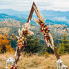Rustic Triangle Wedding Arch Thicken Wooden Backdrop Stand Wedding Arbor Frame