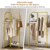 Metal Clothes Rail Adjustable Garment Rack Clothing Storage Organizer Coat Rack