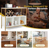 3-Tier Wooden Buffet Sideboard Modern Pantry Storage Cabinet With 3 Compartments
