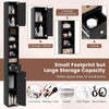 Bathroom Tall Cabinet Slim Freestanding Storage Organizer Cupboard With 2 Doors