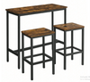 Breakfast Bar Table And Stools Kitchen Dining Room Industrial Furniture Set