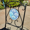 Bistro Set Mosaic Patio Outdoor Garden Furniture Table and Chairs Metal Frame
