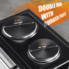 36L Mini Oven Hob Cooker Grill With Electric Hob Double Hotplate Table Top Black
