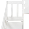 3ft Bunk Bed with Stairs and Slide, Solid Pine Wood Frame, Children Bed White