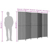' Multipurpose Indoor & Poly Rattan Room Divider - Black, Easy to Fold, D2V3