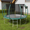 12FT Trampoline with Safety Net, Enclosure, Ladder Pumpkin Base Outdoor Jump Bed