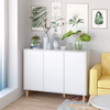 Sideboard Storage Cabinet 3 Door Kitchen Wooden Cupboard Adjustable Shelf White