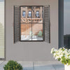 Rustic Metal Shutter Wall Mounted Mirror Louvered Window Style Home Garden Decor