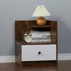 Retro Bedside Table Drawer Cabinet Bedroom Furniture Storage Shelf UK