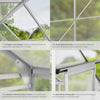 Lean to greenhouse polycarbonate aluminium grow plants growhouse garden 4,09m³