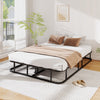 Heavy-duty Metal Mattress Foundation Double Size Bed Frame-Black