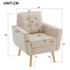 Tufted Upholstered Accent Armchair Mid Century Modern Occasional Lounge Chair