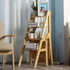 4 Steps Ladder Folding Step Ladder Chair, Bamboo Stool for Storage & Decoration