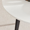 Koko White Round Dining Table with Black Legs 100cm
