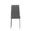 Set of 4/6 Diamond Dining Chairs Metal Legs High Back Seat Dining Room Furniture