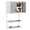 Chic Metal Wall Cabinet Garage Storage Cabinet w/3 Adjustable Shelves-Grey