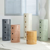 Plastic Storage Cabinet Floor Standing Round Cupboard Bedside Table Nightstand