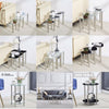 Nest of 3 Black Clear Tempered Glass Side End Lamp Sofa Tables Nested Tables