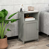 Freestanding Storage Organizer Wooden Bathroom Floor Cabinet-Grey