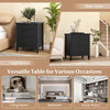 Bedroom Nightstand Set of 2 Compact Storage Chest w/ 3 Drawer-Black