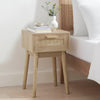 Dusk Isla Bedside Table 1 Drawer Nightstand Natural RRP £599