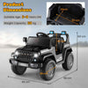 Kids Battery Powered Electric Jeep Ride on Car w/ Lights & Remote Control-Black