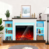 Electric Fireplace Flame Heater,Timer&20 Color LED Light TV Cabinet BIG Dceqbjtq