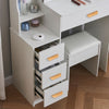 Makeup Desk Dressing Table With Mirror 4Drawers Stool Vanity Set Bedroom Modern