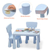 3 Piece Kids Table and Chair Set Toddler Activity Desk and Chairs-Blue