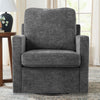 Chenille Swivel Chair Accent Armchair Living Room Reception Sofa w/Back Cushion