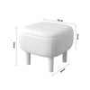 Teddy Fleece Footstool Chair Stool Footrest Padded Rest Seat Pouffe Wooden Legs