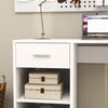 100cm Computer Desk Study Writing Table PC Laptop Desk with Drawer 2 Shelves