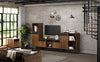 Mondeer Retro TV Stand Cabinet TV Unit with 2 Hollow Metal Door Panel for 50" TV