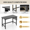 Computer Workstation Rolling Writing Study Desk On Wheels-Black