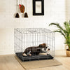 Pet Dog Crate Folding Metal Wire Cage 2 Door Indoor Outdoor Puppy Training Cages
