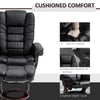 Recliner Chair With footstool, Armchair 135° Reclining Swivel Sofa Chair, Black