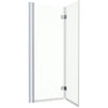Modern Bathroom Bath Shower Screen 2 Section Square Chrome 1000mm Reversible 6mm